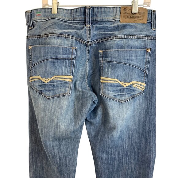 Diesel Mens Blue Denim Jeans Size 38 x 30 Button Fly Sky Brand Tag 100 Cotton - Picture 8 of 11